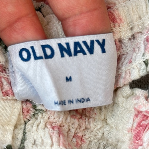 Old Navy Floral Maxi Dress - Cream and Pink - Picture 12 of 12